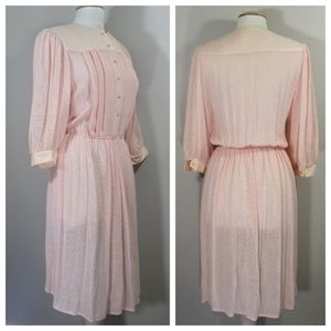 Donna Morgan for NSP Pink Sheer Knit Dress